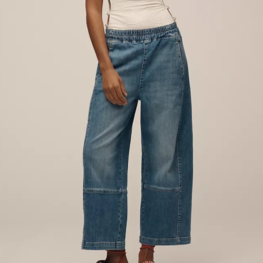 Anthropologie Pilcro Wide Leg Relaxed “Barrel” Jeans. Cotton. Size 30 or 10 - Picture 4 of 13